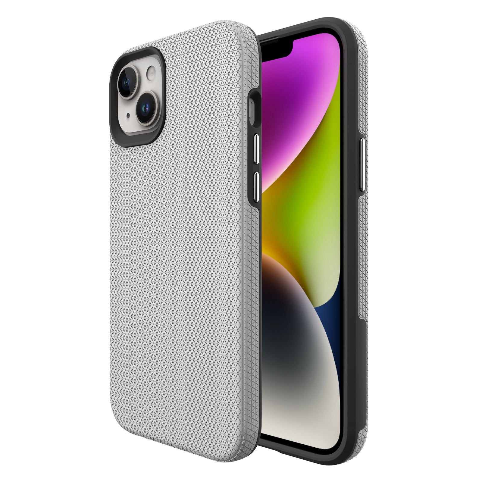 For iPhone 14 Plus Protective Phone Back Cover Triangle Heat Dissipation TPU PC Anti-scratch Phone Case For iPhone 14 Plus Protective Phone Back Cover Triangle Heat Dissipation TPU PC Anti-scratch Phone Case